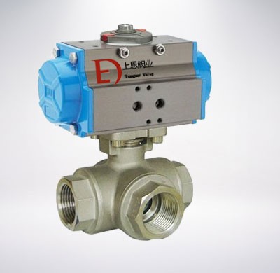 氣（qì）動三（sān）通（tōng）內螺紋球閥